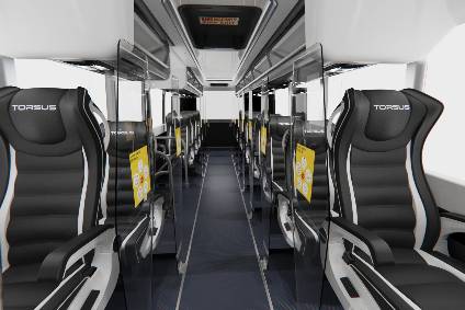 Coach company shows COVID-19 adapted seating